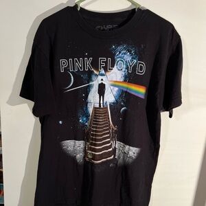 Liquid Blue Pink Floyd Stairway to the Moon T-shirt.